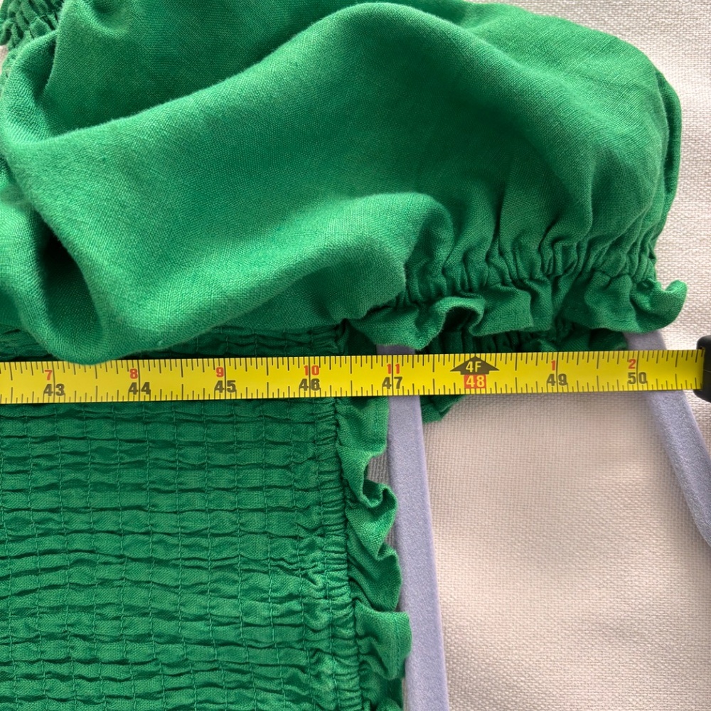 Boden linen maxi dress in emerald green - Picture 4 of 5